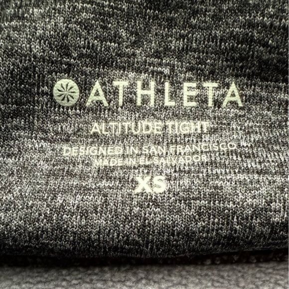 Athleta fleece lined Polartec Power Stretch Grey Altitude Tights Leggings - Picture 7 of 10